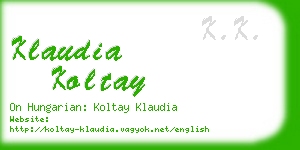 klaudia koltay business card